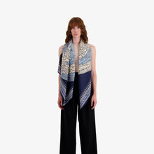 Lade das Bild in den Galerie-Viewer, Carre 130 - Mappemonde - Blau