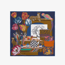 Lade das Bild in den Galerie-Viewer, Silk Carre 100 - Atelier - Blau