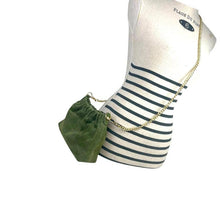 Lade das Bild in den Galerie-Viewer, Beuteltasche aus echtem Wildleder English Grün