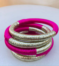 Lade das Bild in den Galerie-Viewer, Ring Sabra : FUSHIA/doré / L