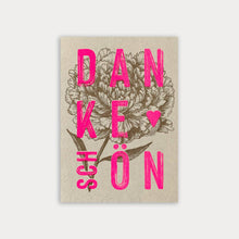 Lade das Bild in den Galerie-Viewer, Postkarte / Typo / Dankeschön / Pflanzenfarbe / Ökopapier