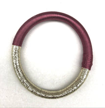 Lade das Bild in den Galerie-Viewer, Bicolor Silk Bangle - Petrol/gold