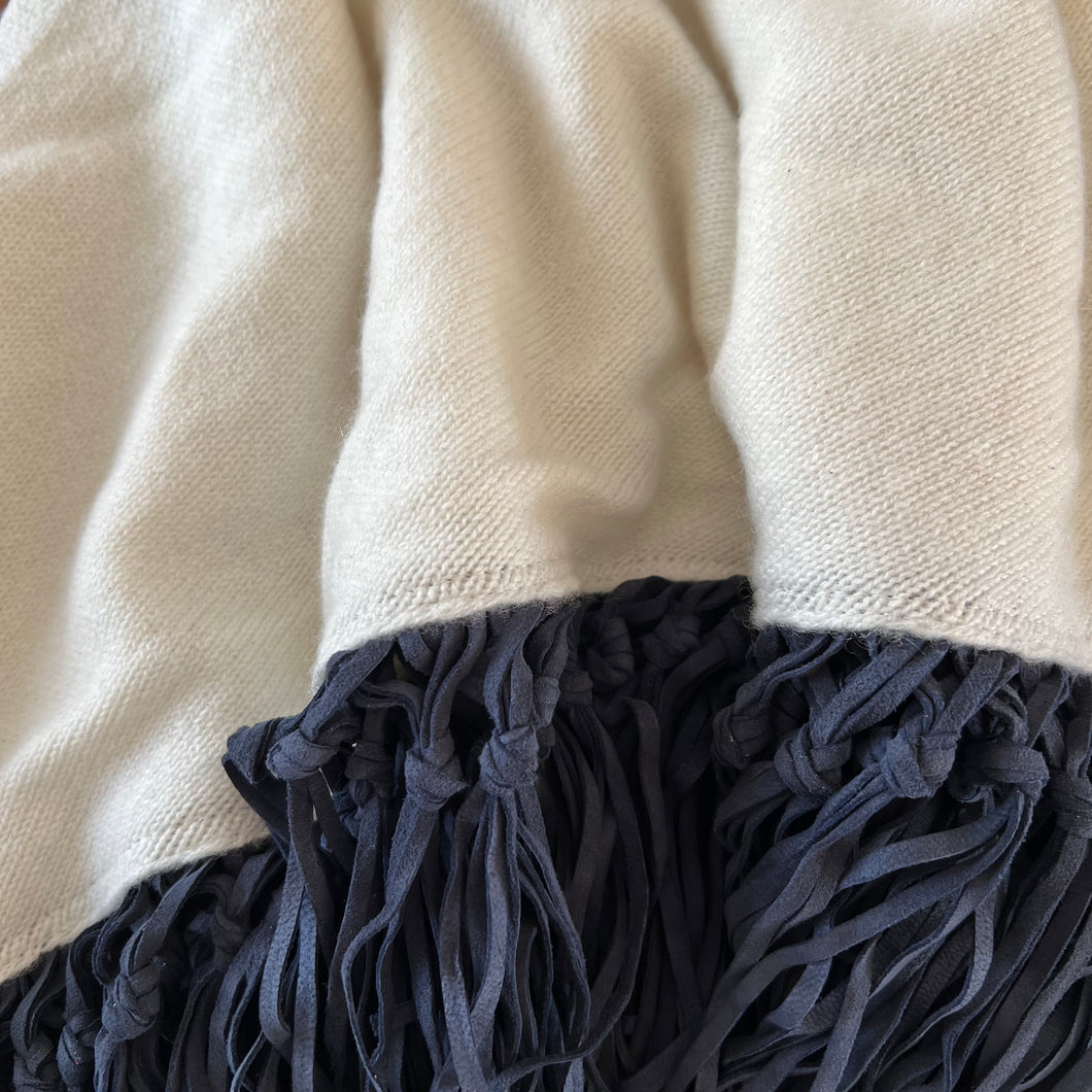EVELIN - Wollweiß/Navy