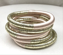 Lade das Bild in den Galerie-Viewer, Bicolor Silk Bangle - Petrol/gold
