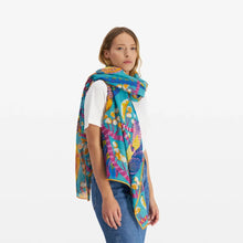 Lade das Bild in den Galerie-Viewer, Cotton Scarf - Cerise - Turquoise
