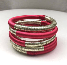 Lade das Bild in den Galerie-Viewer, Bicolor Silk Bangle - Petrol/gold
