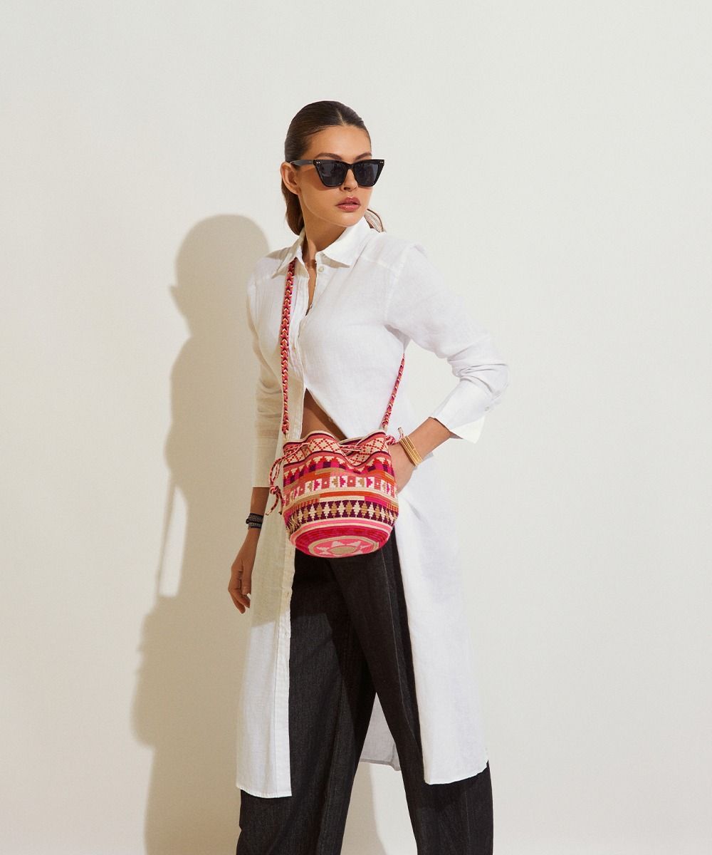 Guanabana Mitra Crossbody Bag - Lilac & Pink