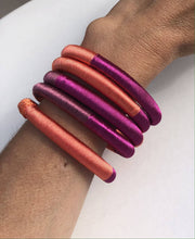 Lade das Bild in den Galerie-Viewer, Tricolor Silk Bangle - Earth
