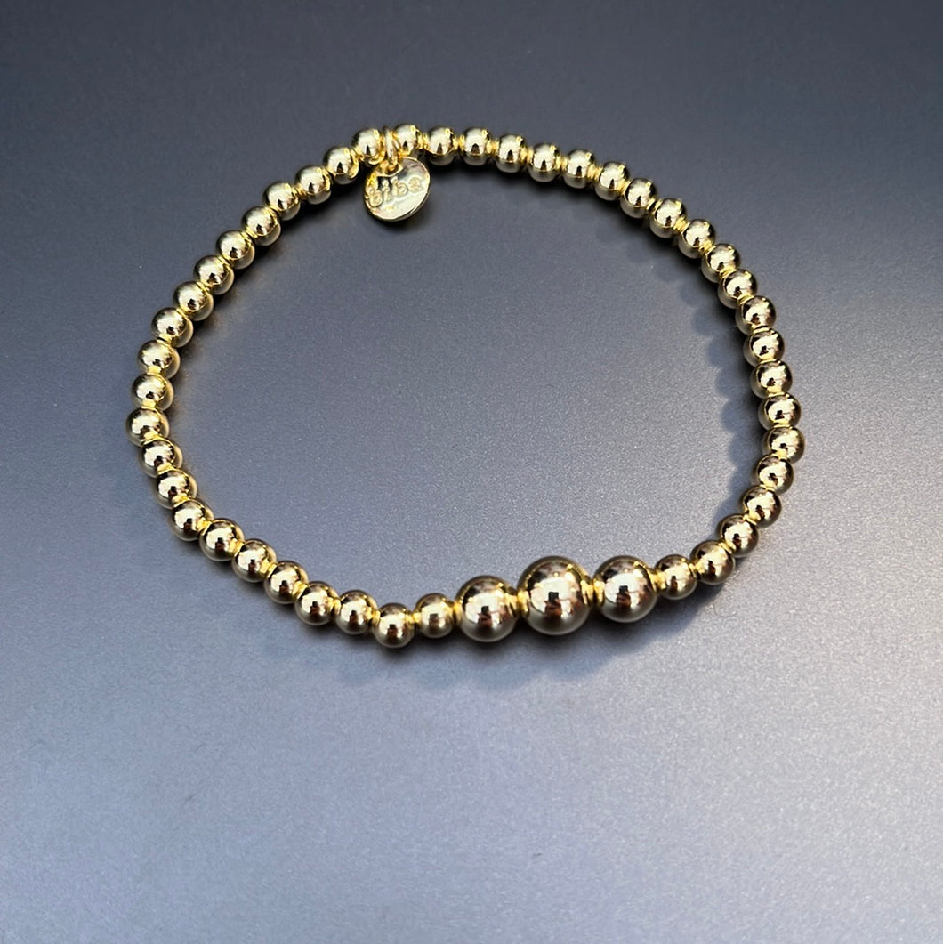 Armband goldfarbene Kugeln