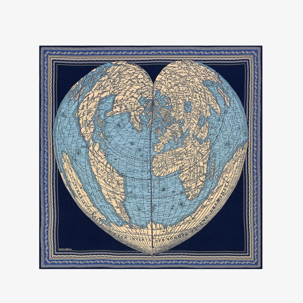 Carre 130 - Mappemonde - Blau