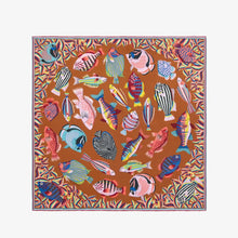 Lade das Bild in den Galerie-Viewer, Cotton/Silk Carre 100 - Tuba - Terracotta
