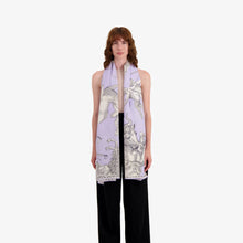 Lade das Bild in den Galerie-Viewer, Cotton/Silk Scarf - Astrologie - Lavender
