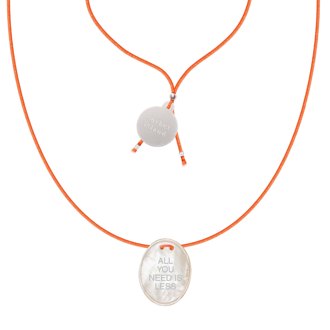 All You Need Is Less - Mother Of Pearl Necklace