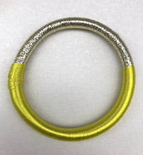 Lade das Bild in den Galerie-Viewer, Bicolor Silk Bangle - Petrol/gold
