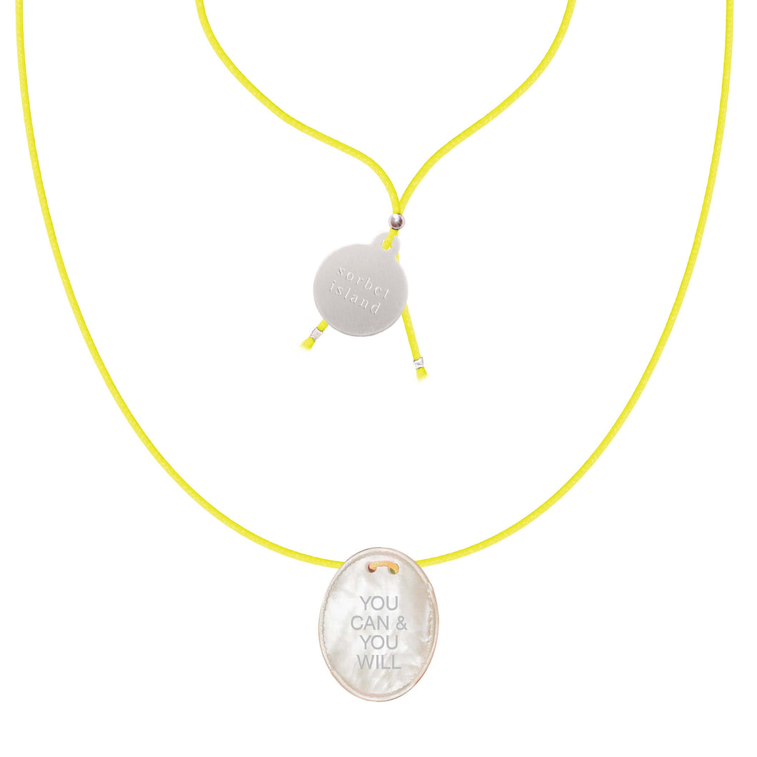 You Can & You Will - Mother Of Pearl Necklace