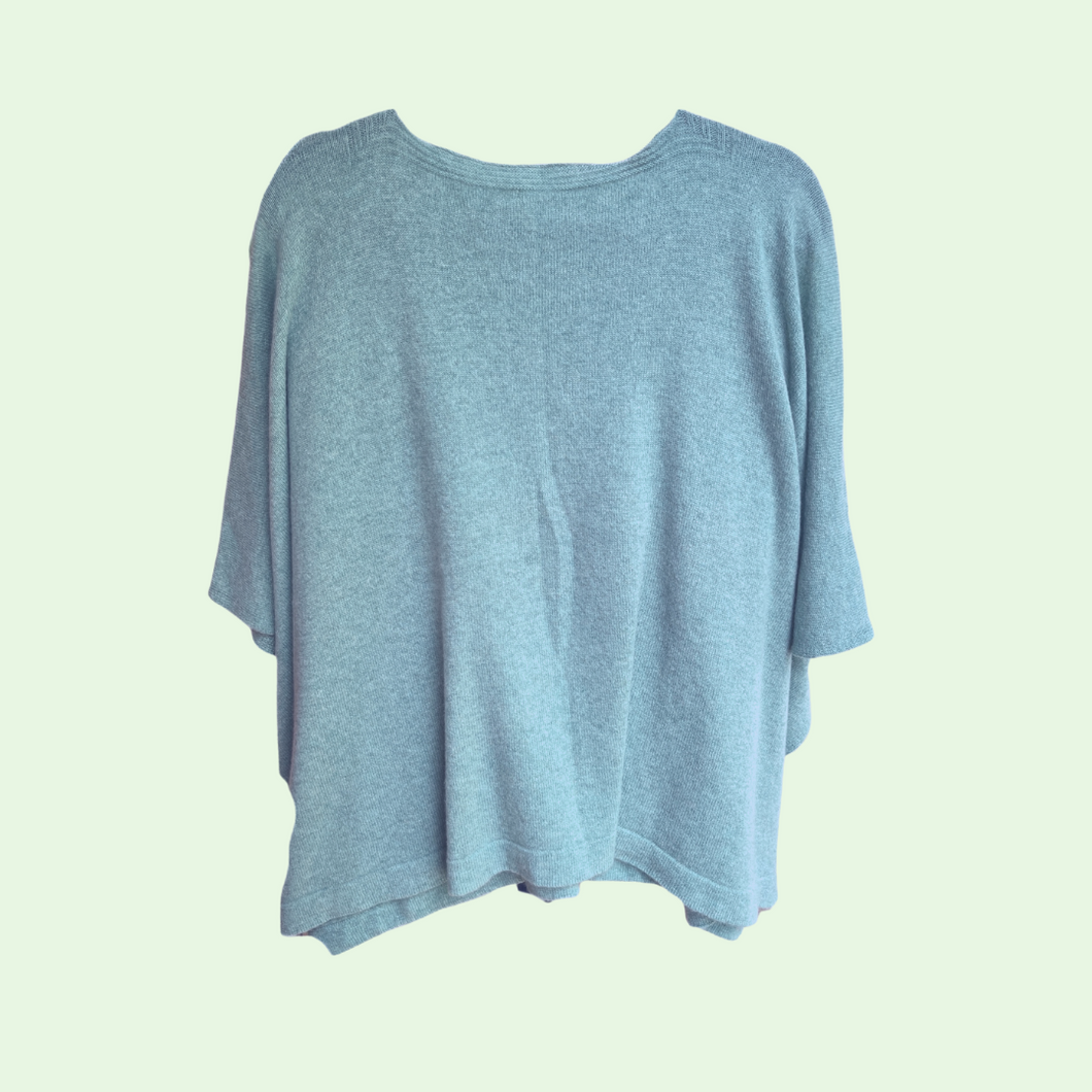 Cashmere PONCHO - Sky