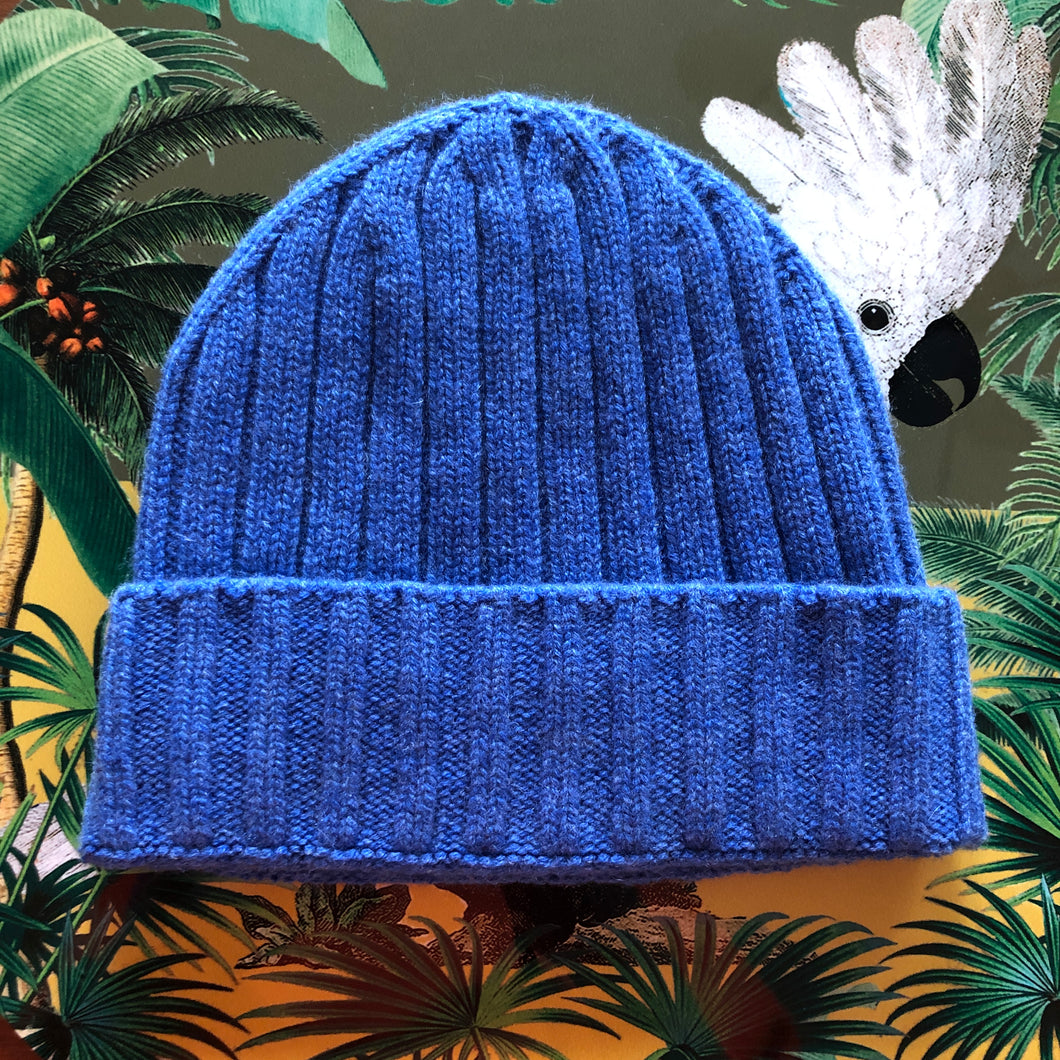 INARA - Cashmere Mütze Royalblau
