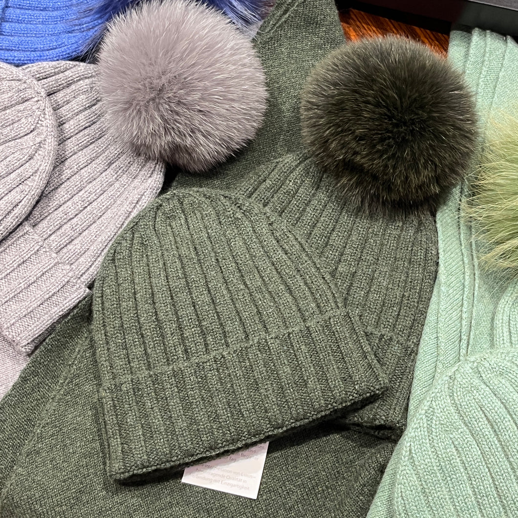 INARA - Cashmere Mütze Jagdgrün